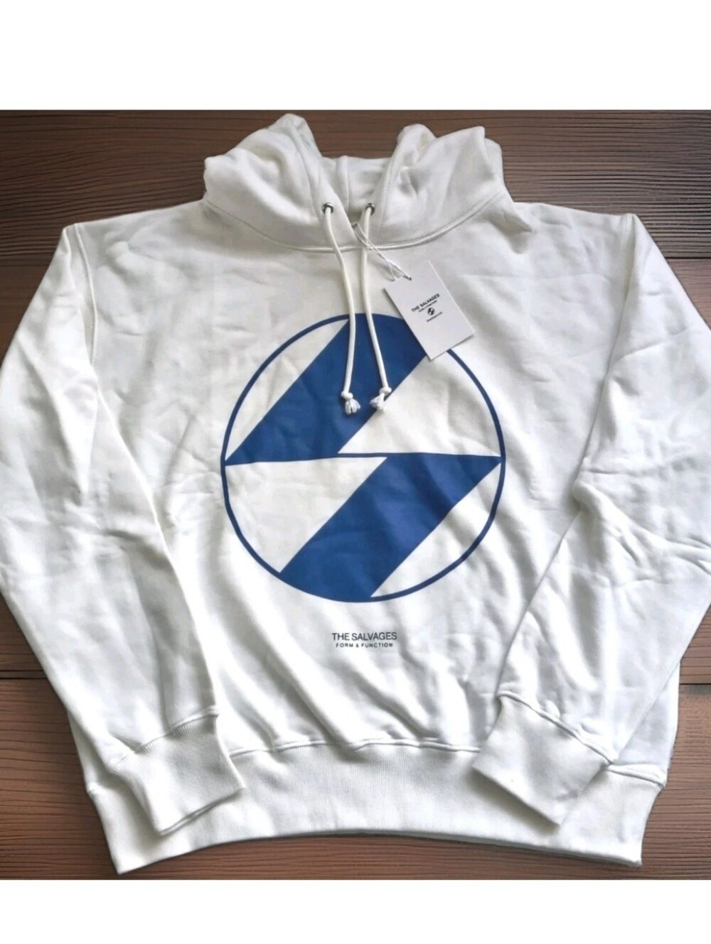 The Salvages, Logo Print Hoodie, White, One Size, New With Tags